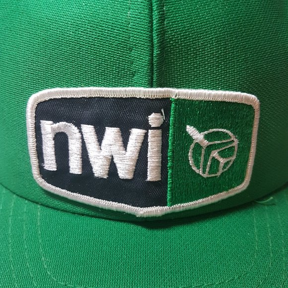 Vintage 80s NWI Hat Snapback Trucker Hat Classic Cap Airline Airplane Aviation - Picture 13 of 16